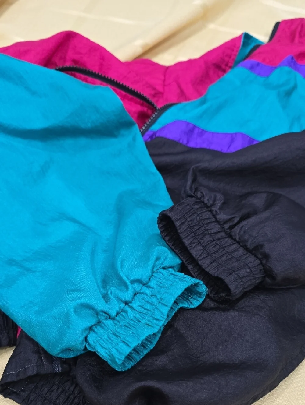 Slade 80s Colorblock Windbreaker Jacket - VINTAGE - SMALL
